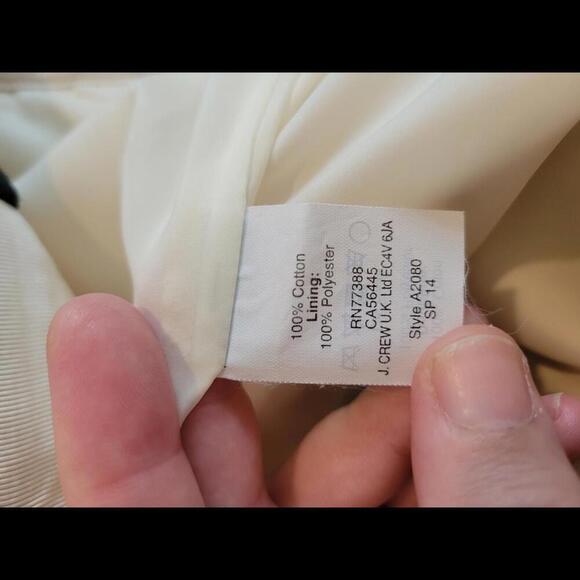 J Crew size 10 (?) Cream pencil knee length cotton skirt - Picture 5 of 6